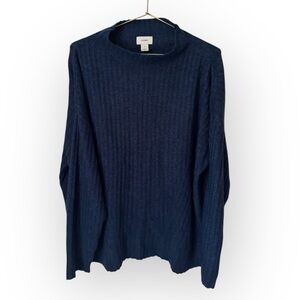 Old Navy Navy Blue Mock Neck Crew Sweater